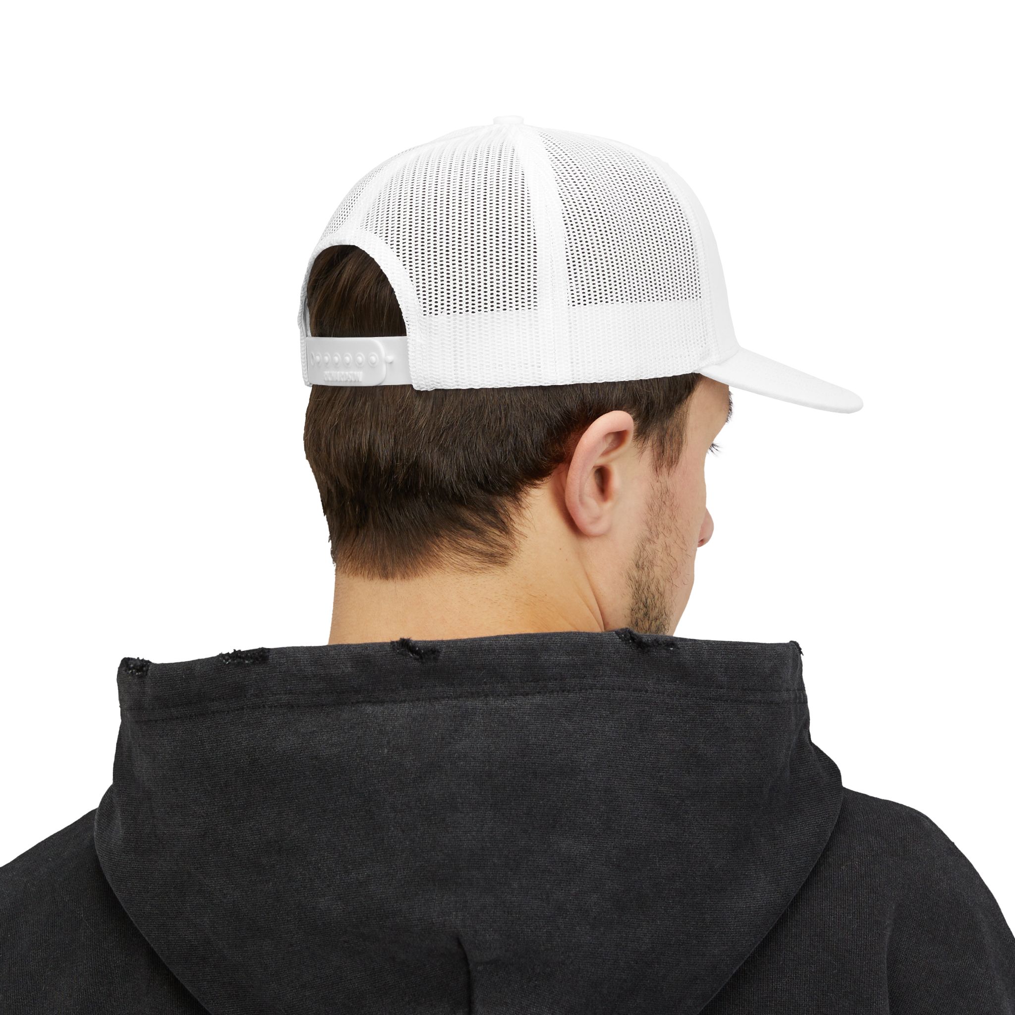 Digital Cowboy Trucker Hat — Retro Buffalo Logo Snapback Cap - Image 4