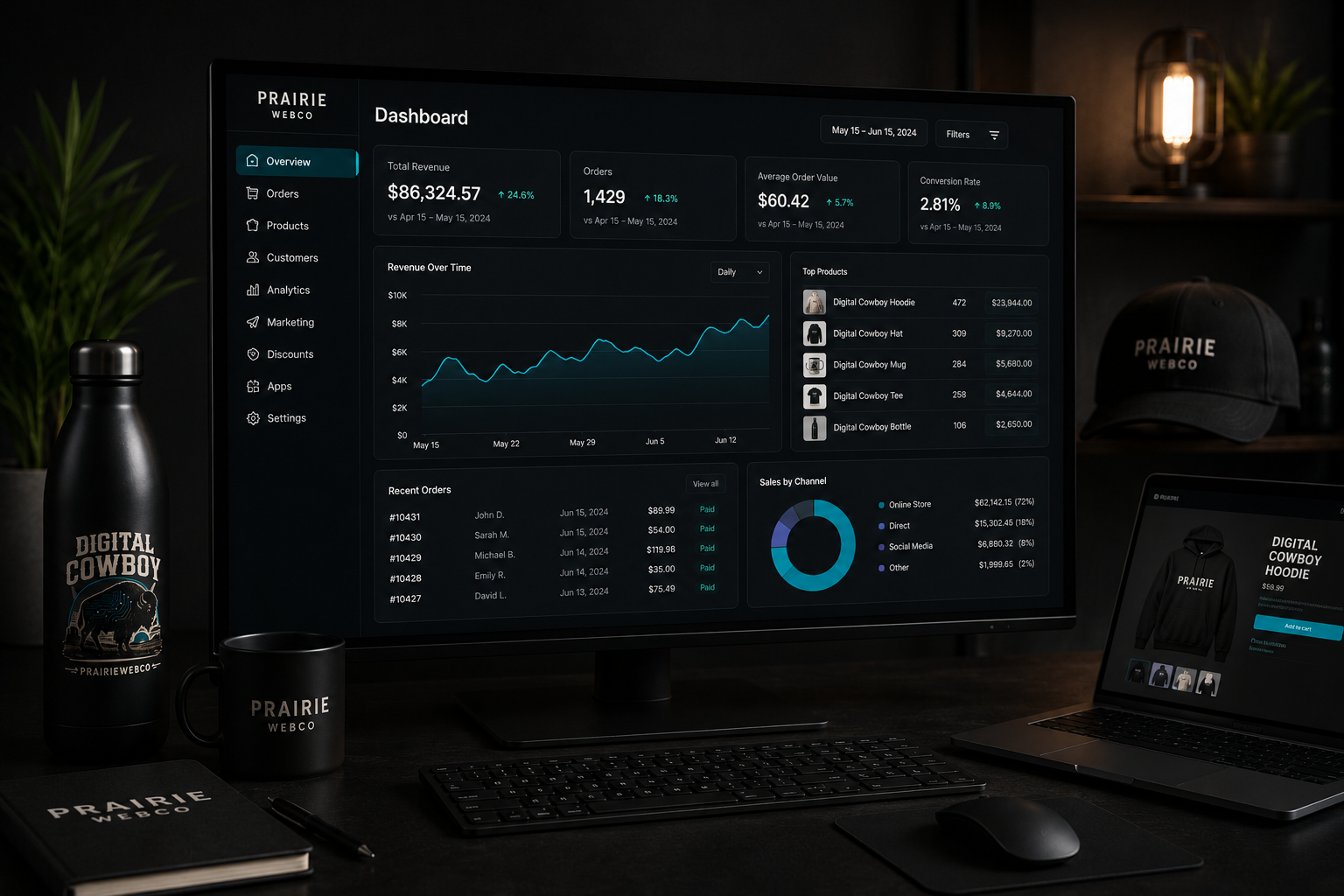 PrairieWebCo Ecommerce Operations Dashboard